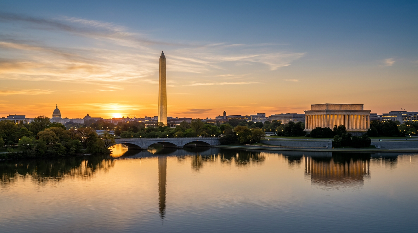 Washington DC at golden hour